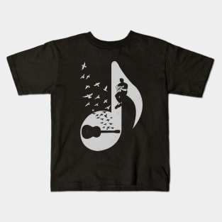 Musical note - Acoustic Guitar Kids T-Shirt